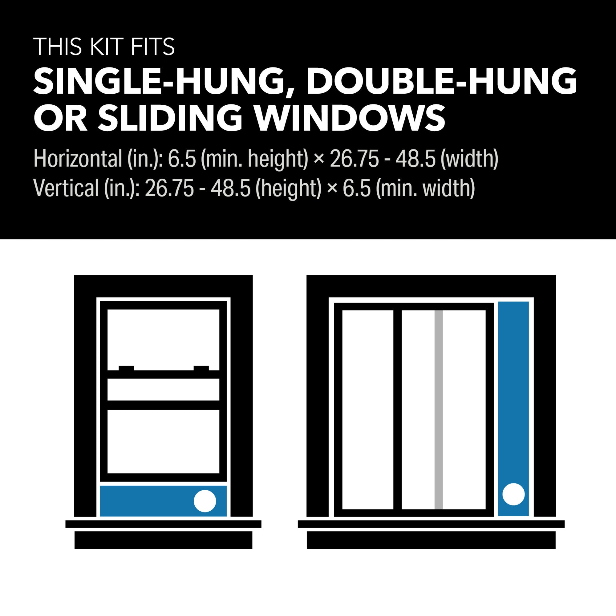 ProAire Portable AC Window Vent Kit – 5.13" Hose, Adapter & Sealing Board for Single/Double-Hung or Sliding Windows