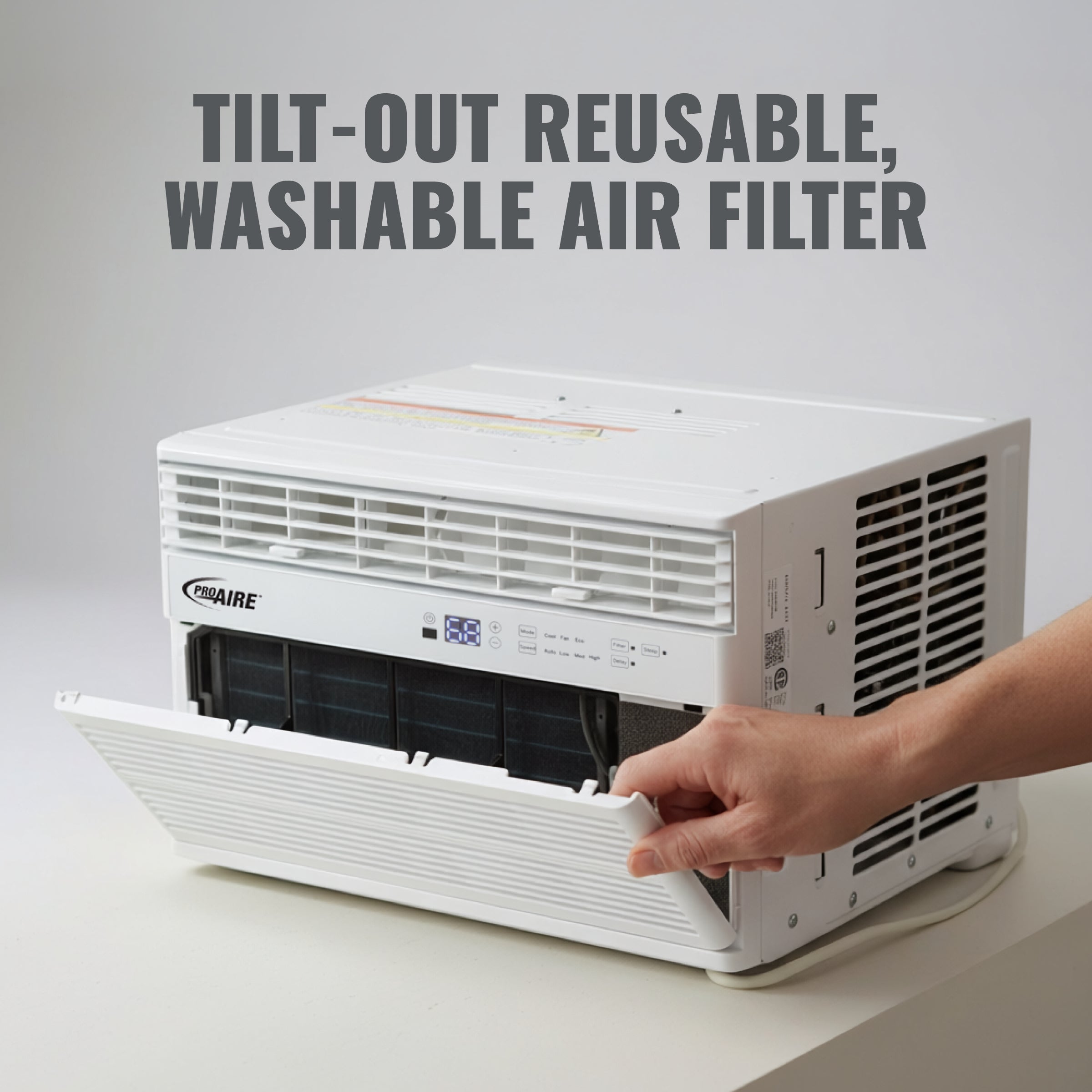 ProAire 8,100 BTU Window Air Conditioner 115V for Rooms up to 350 Sq. Ft., Electronic Small Room AC Unit with Remote, Auto and Eco Modes