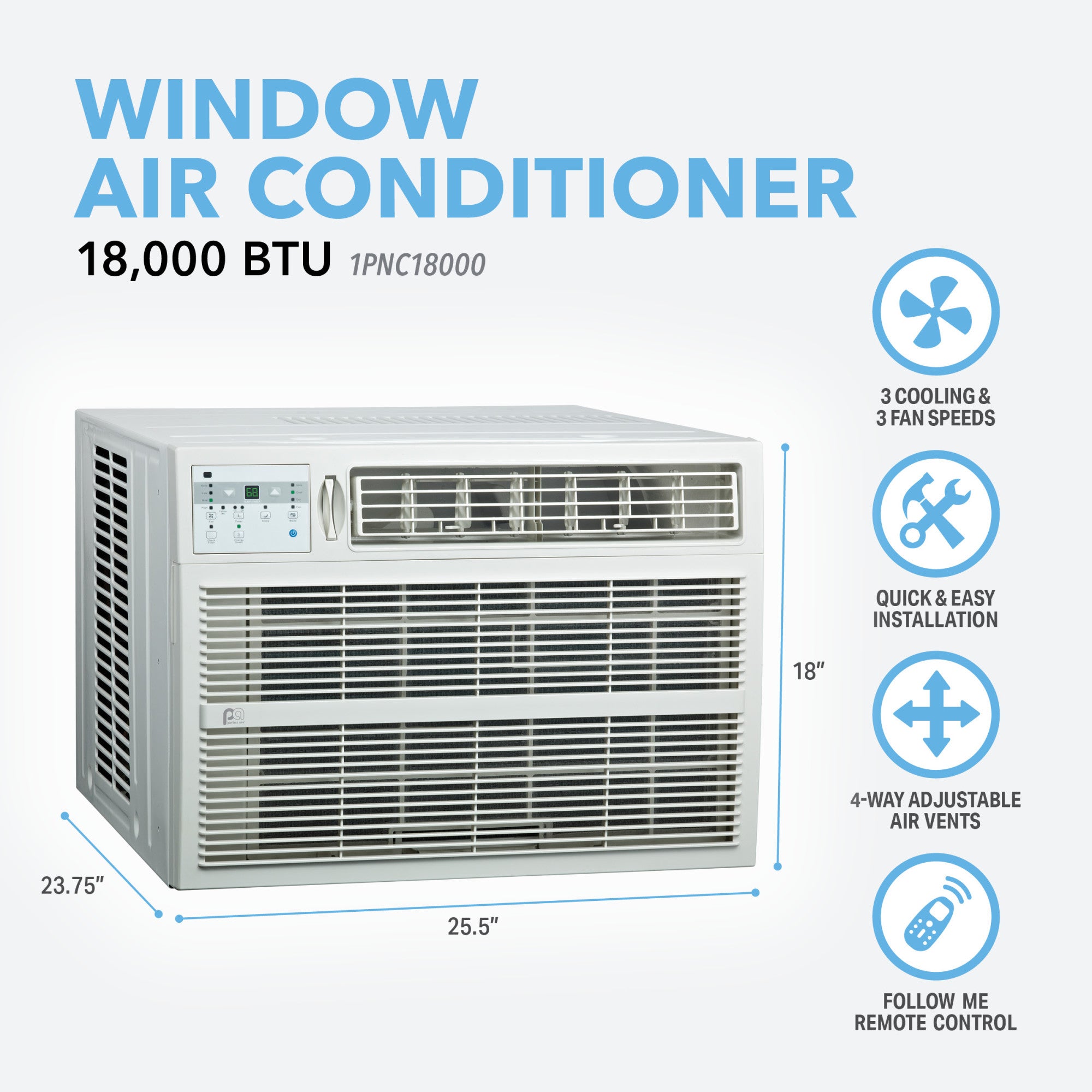 18,000 BTU Non-Energy Star Window Air Conditioner