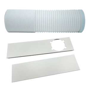 ProAire Portable AC Window Vent Kit - 5.13" Hose, Adapter & Sealing Board for Single/Double-Hung or Sliding Windows