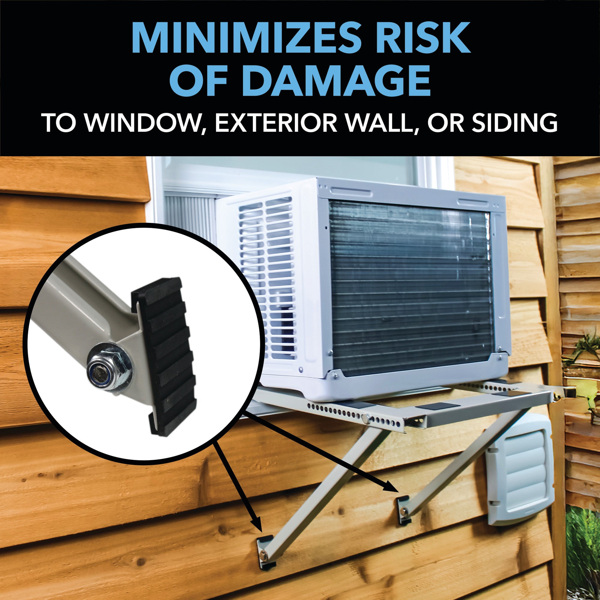ProAire Universal Window AC Support Bracket – Up to 200 lb Load, No Drilling Required