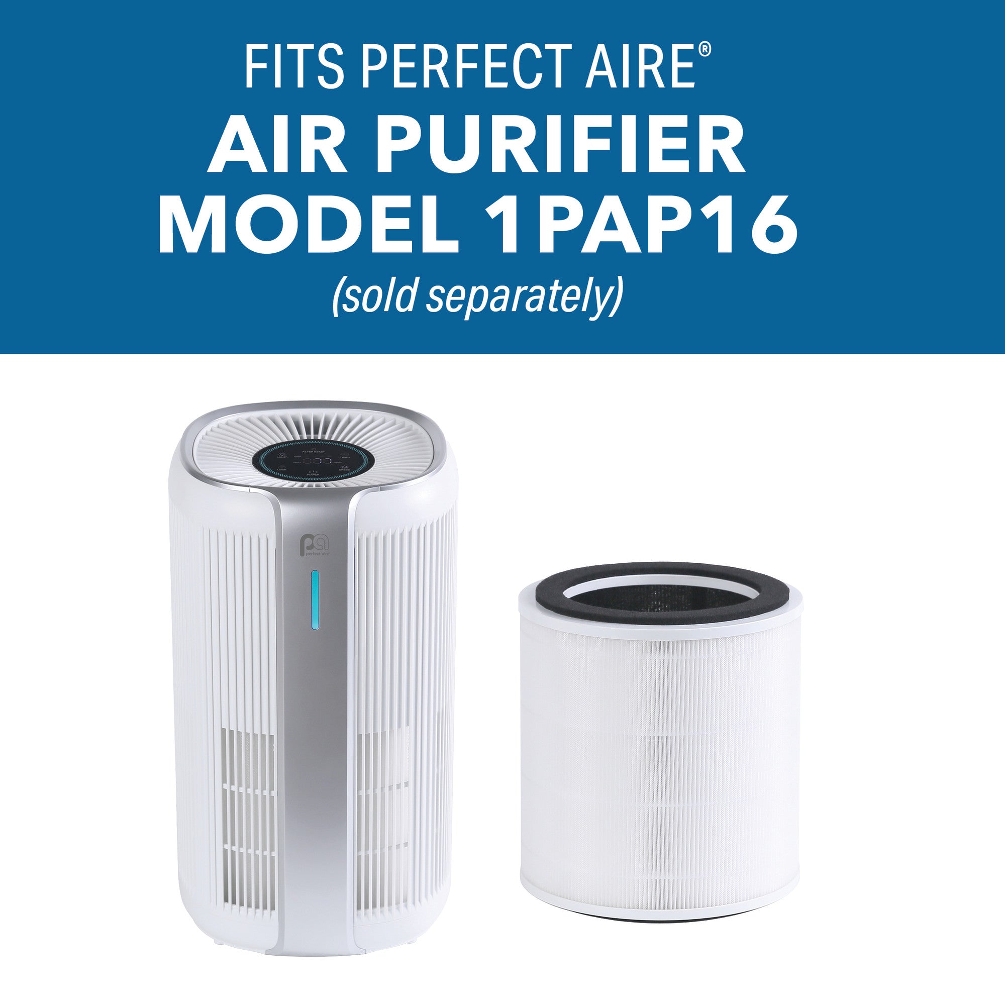 Perfect Aire H13 HEPA Replacement Filter – For 1PAP16 Air Purifier, Captures Dust, Allergens & Smoke