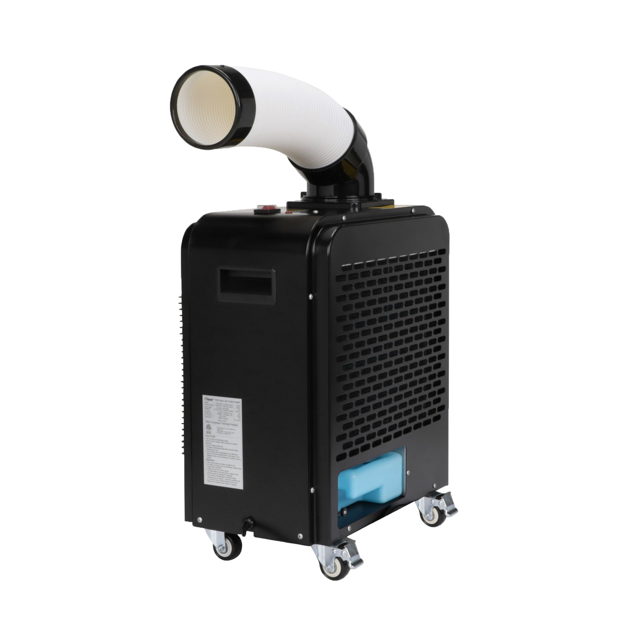 Perfect Aire 7,000 BTU Portable Spot Cooler - Adjustable Air Flow, 360° Wheels, Continuous Drainage (6' Hose Included) – Perfect for Workshops, Garages, Patios, and Sheds