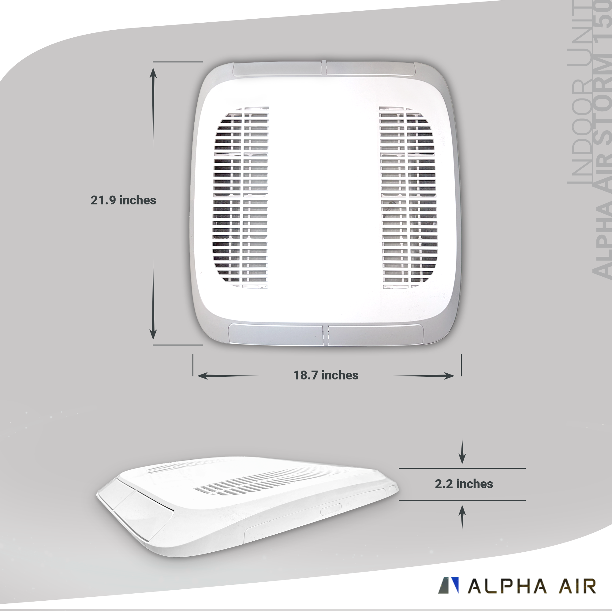 STORM 150 RV Rooftop Air Conditioner – 15,000 BTU Cooling & 14,200 BTU Heating, Fits 14.25” RV Openings