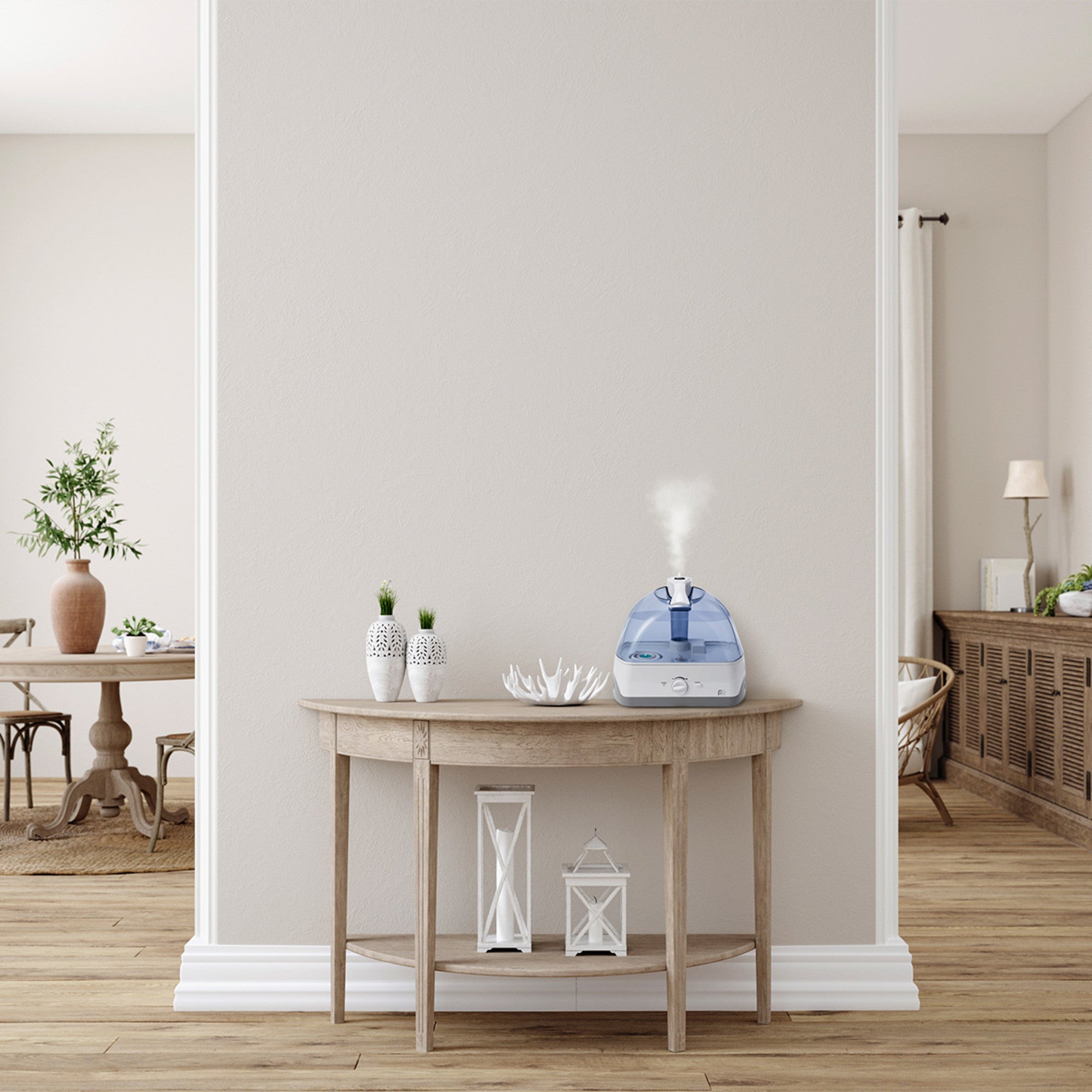 Perfect Aire 1.3 Gallon Ultrasonic Cool Mist Humidifier - Ideal for the Baby's Bedroom with Night-Light Option and Whisper-Quiet Operation, Auto Shut-Off and a Permanent Active Carbon Filter