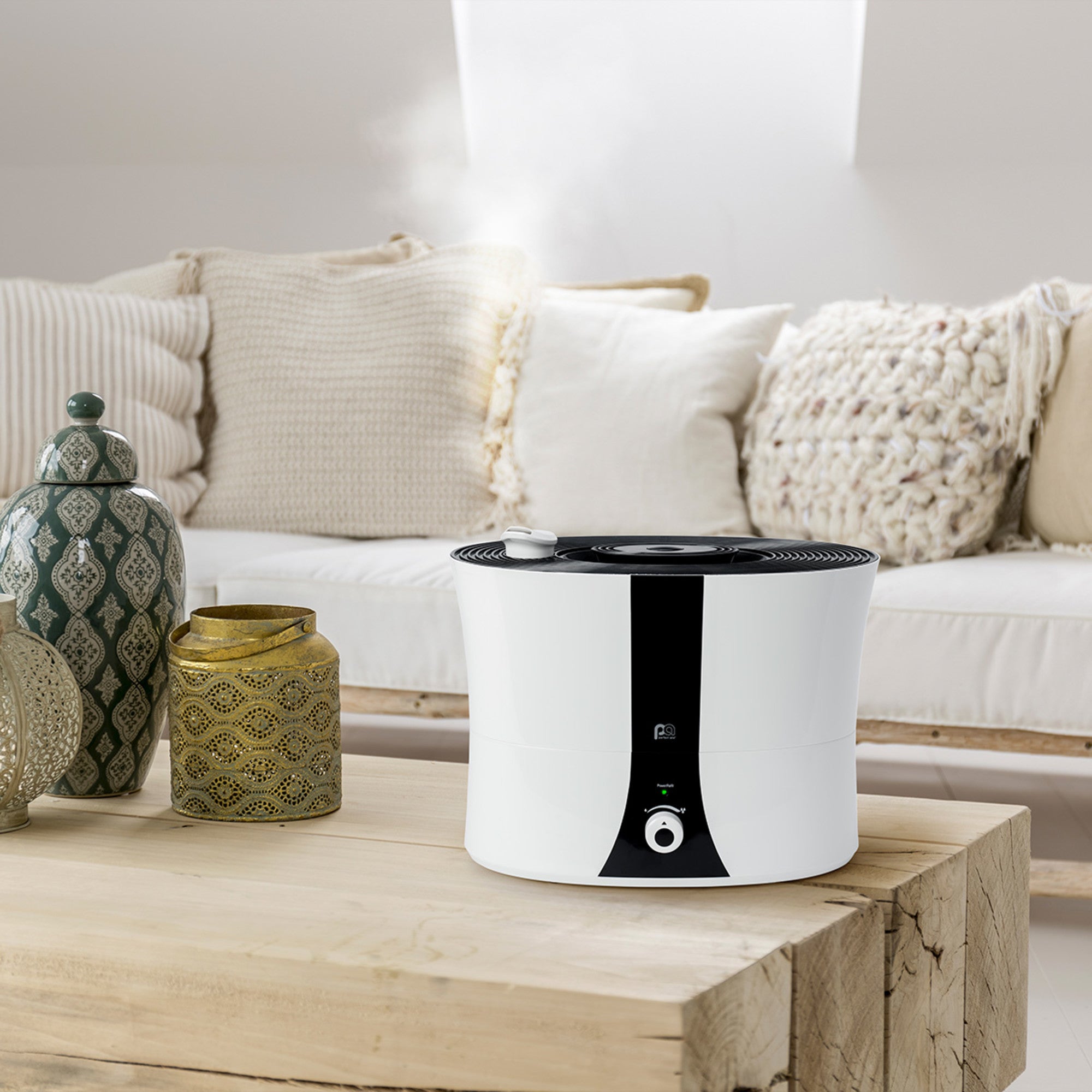 Perfect Aire 1.4 Gallon Ultrasonic Cool Mist Humidifier - Includes an Essential Oil Pod for Aromatherapy, Whisper-Quiet Operation, Auto Shut-Off, Easy Top Fill Design and a Permanent Active Carbon Filter