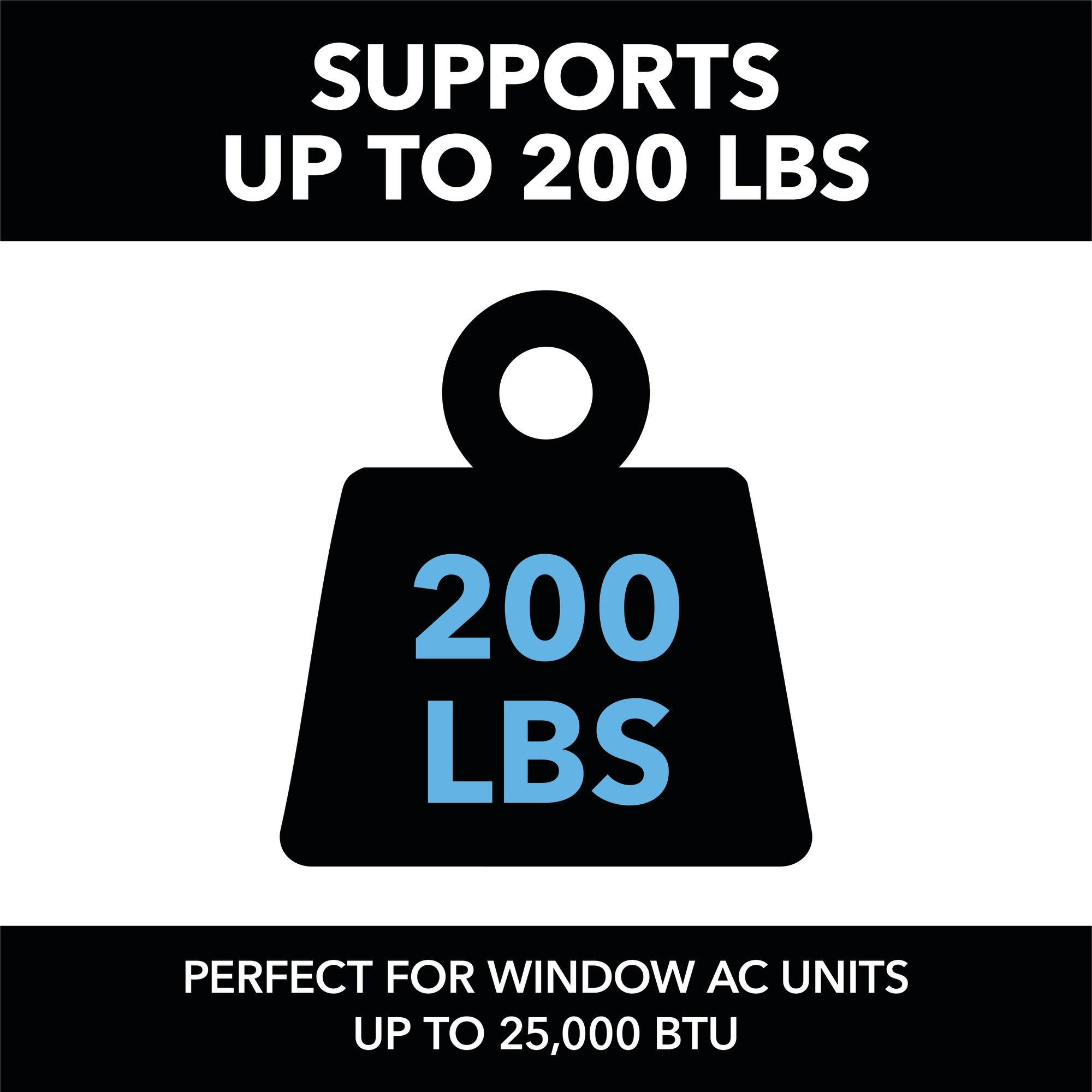 ProAire Universal Window AC Support Bracket – Up to 200 lb Load, No Drilling Required