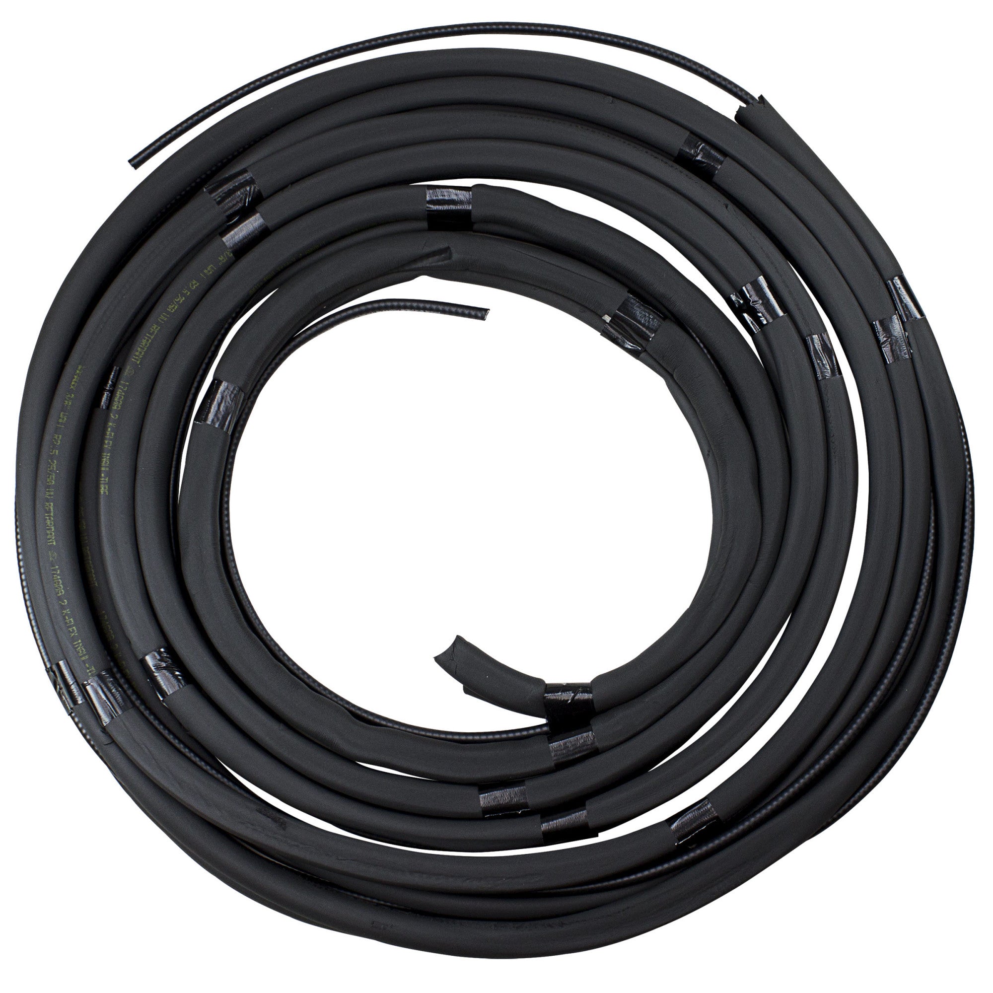 50 ft Mini-Split Line Set – 3/8 in x 5/8 in, Non-Flared, Includes 14AWG Communication Cable