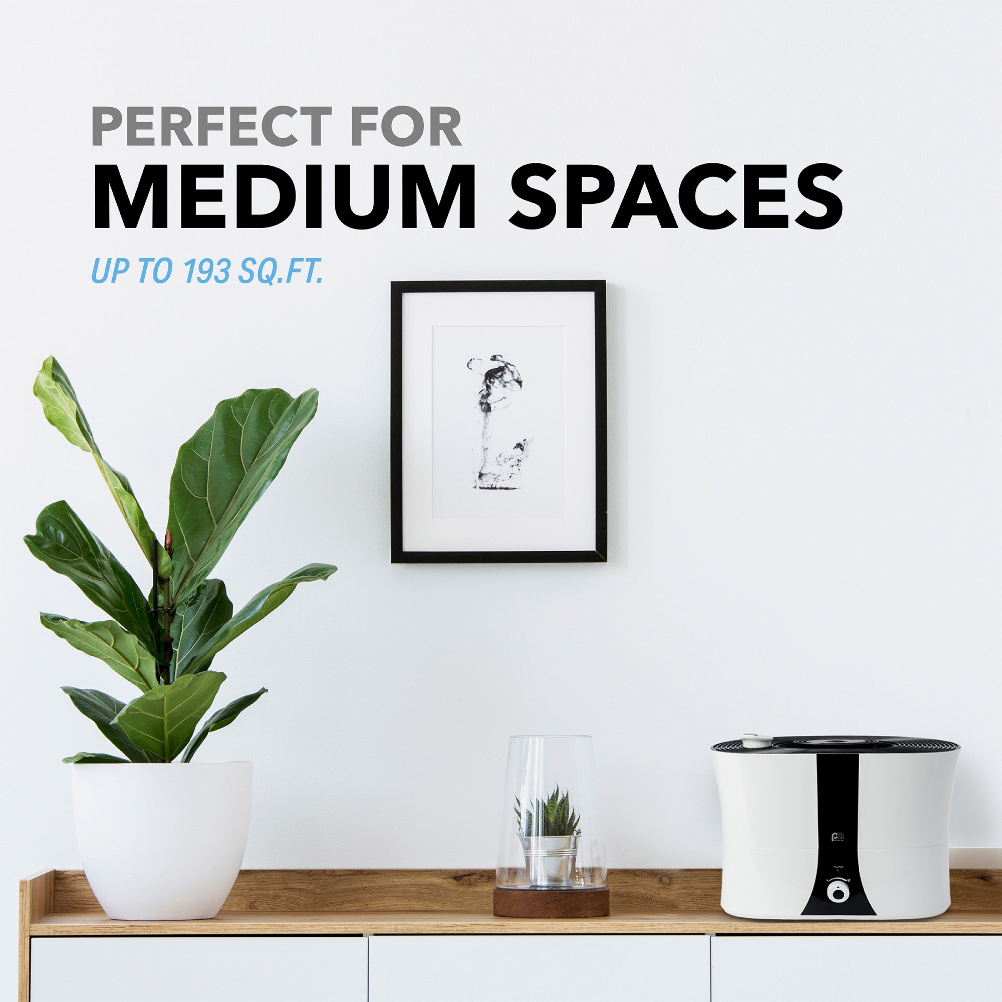 Perfect Aire 1.4 Gallon Ultrasonic Cool Mist Humidifier - Includes an Essential Oil Pod for Aromatherapy, Whisper-Quiet Operation, Auto Shut-Off, Easy Top Fill Design and a Permanent Active Carbon Filter