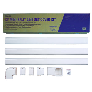 ProAire 12 Ft. Mini-Split Line Set Cover Kit - Protects & Hides Refrigerant Lines