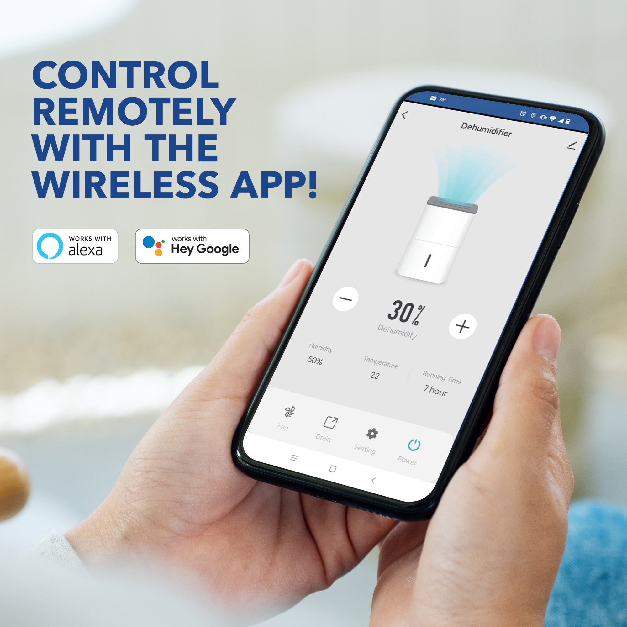 Perfect Aire Damp2Dry 140-Pint Commercial Dehumidifier with Pump – Heavy-Duty Moisture Removal, Low Grain Performance, Smart App Control