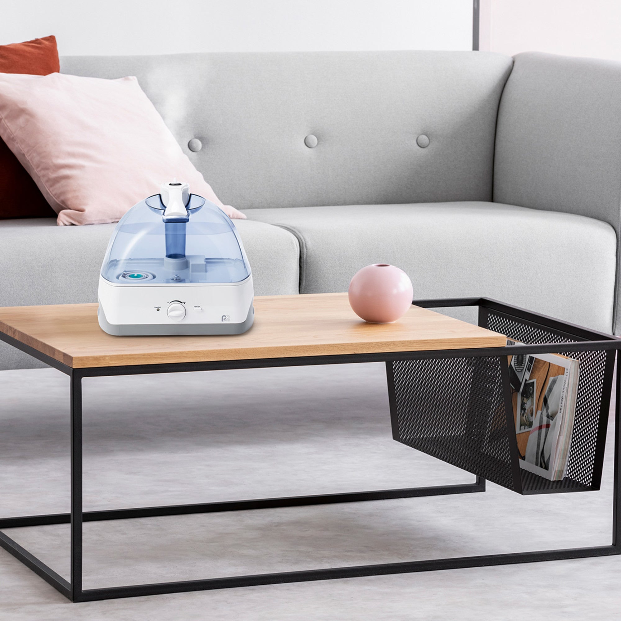 Perfect Aire 1.3 Gallon Ultrasonic Cool Mist Humidifier - Ideal for the Baby's Bedroom with Night-Light Option and Whisper-Quiet Operation, Auto Shut-Off and a Permanent Active Carbon Filter