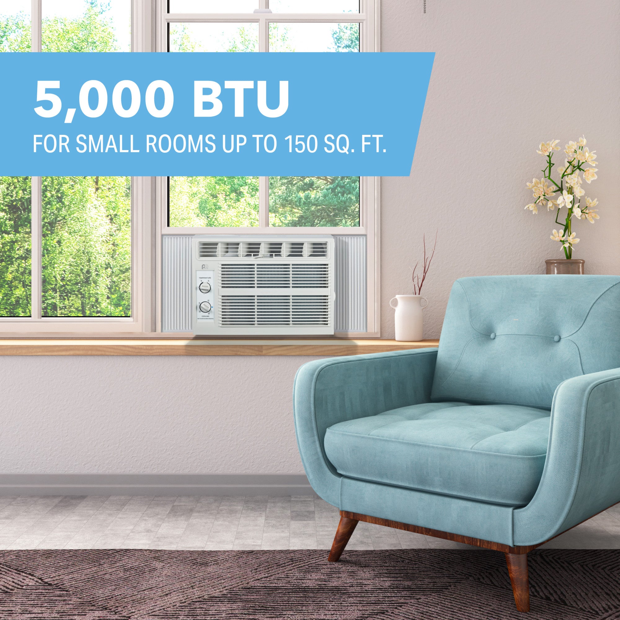 5,000 BTU Window Air Conditioner with Mechanical Controls