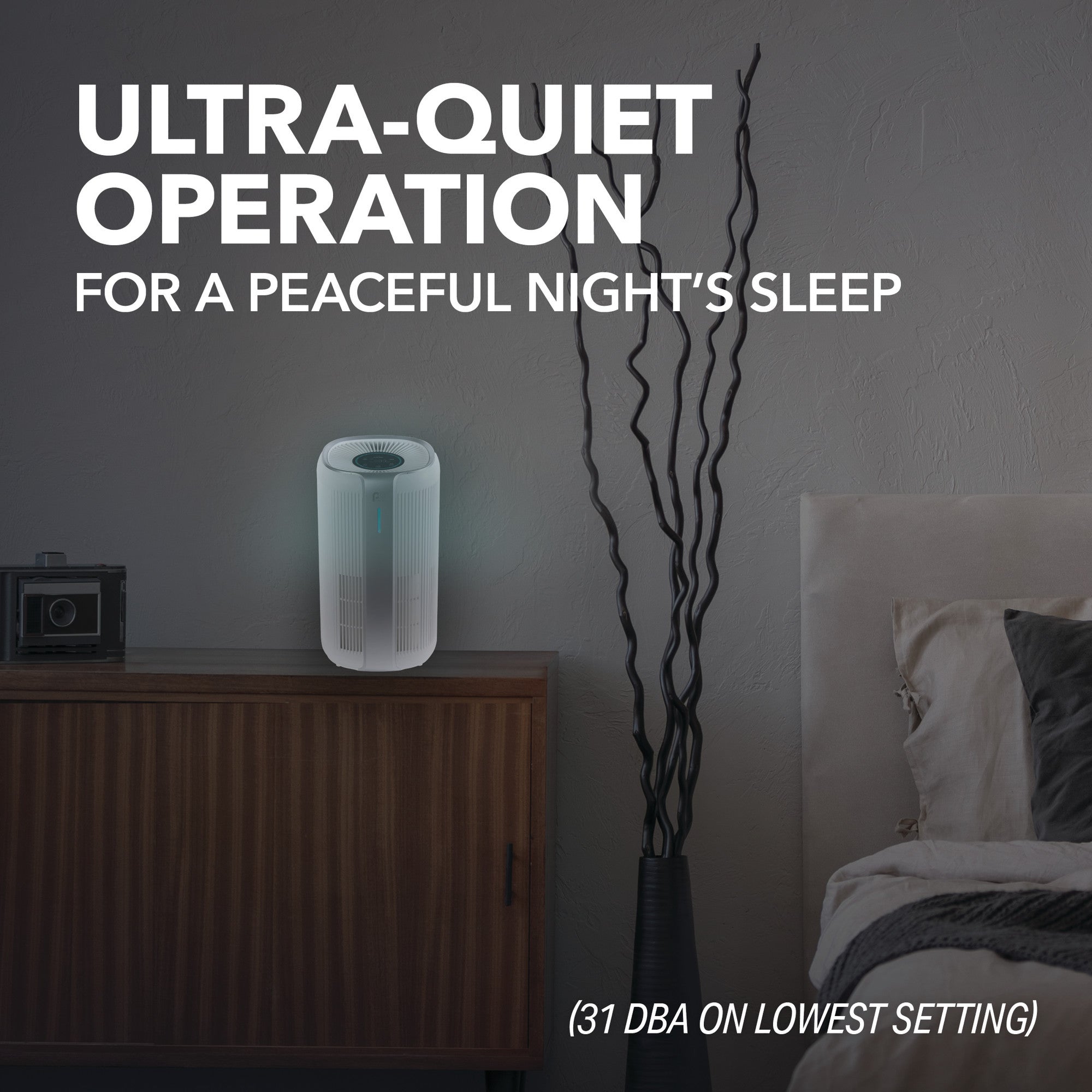 Perfect Aire 16″ H13 HEPA Air Purifier – Cleans Air in Medium Rooms up to 323 sq. ft., Real-Time PM2.5 Display