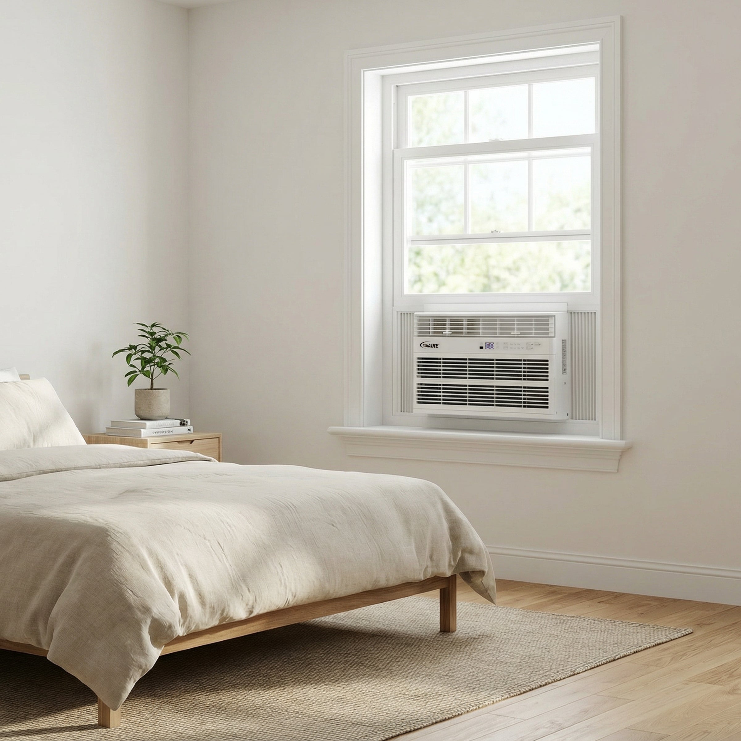 ProAire 8,100 BTU Window Air Conditioner 115V for Rooms up to 350 Sq. Ft., Electronic Small Room AC Unit with Remote, Auto and Eco Modes