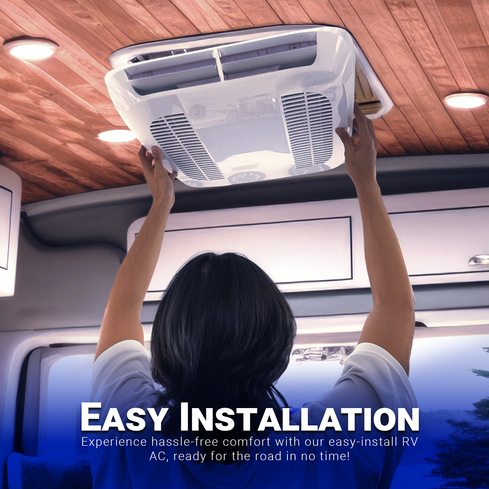 STORM 150 RV Rooftop Air Conditioner – 15,000 BTU Cooling & 14,200 BTU Heating, Fits 14.25” RV Openings
