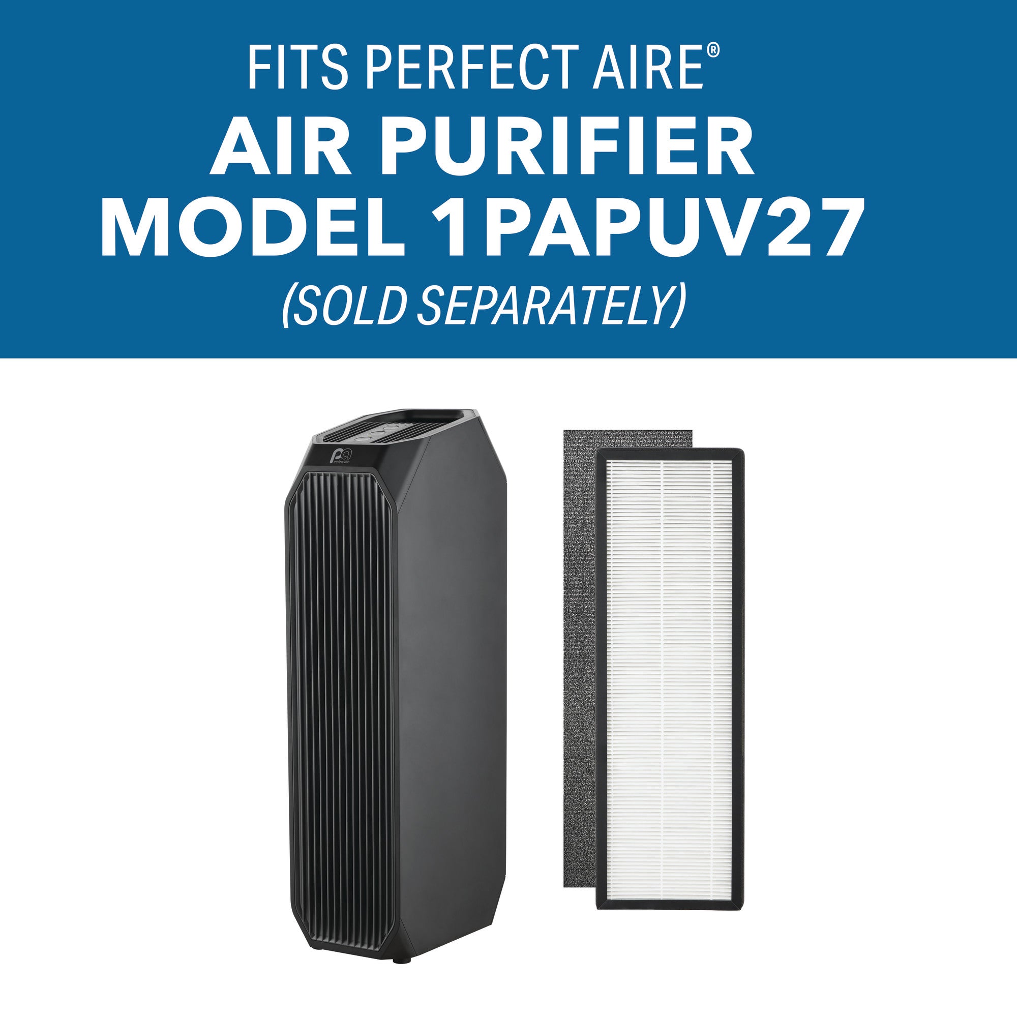 Replacement HEPA Filter with Carbon Pre-Filter for Perfect Aire 1PAPUV27 Air Purifier – Captures 99.97% of Particles