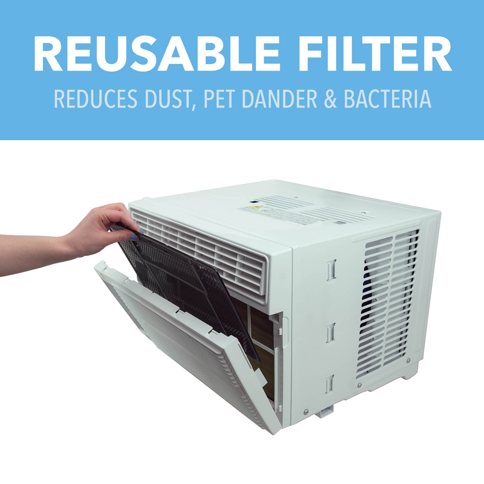 Perfect Aire 4PNC10000 10,000 BTU Window Air Conditioner for Rooms up to 450 Sq. Ft., w/ iFEEL Remote and Washable Filter