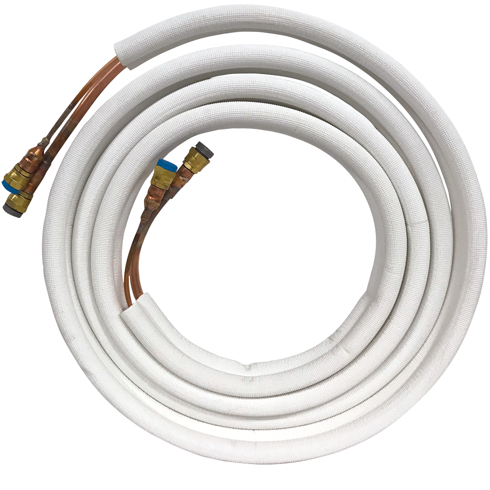 25 ft Quick Connect Line Set Extension for Perfect Aire or Denali Aire R454B- 2DALS14-12-25 - ¼ x 1/2 x 25ft with Condenser Coupler for the 18K