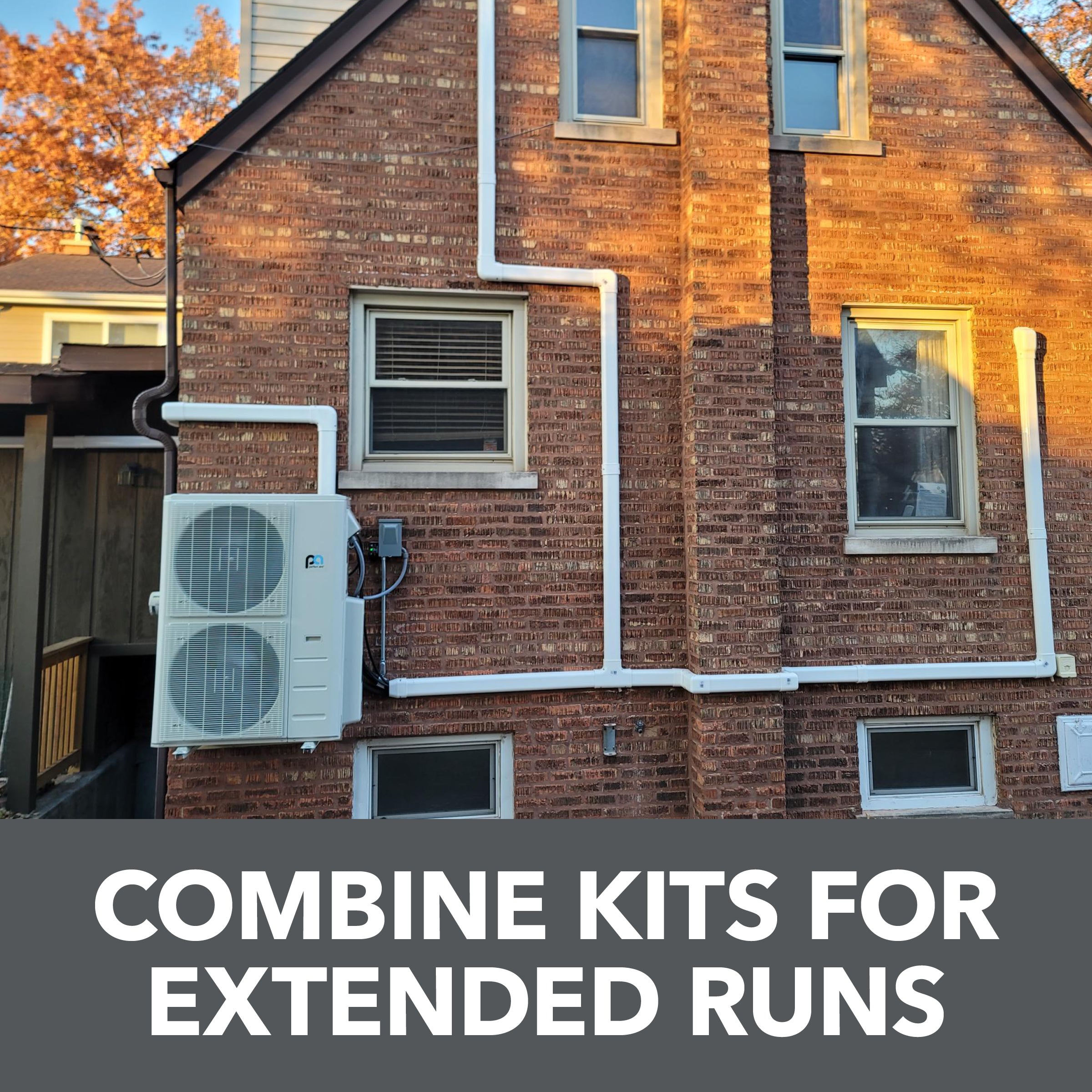 ProAire 20 Ft. Mini-Split Line Set Cover Kit – Protects & Hides AC Refrigerant Lines