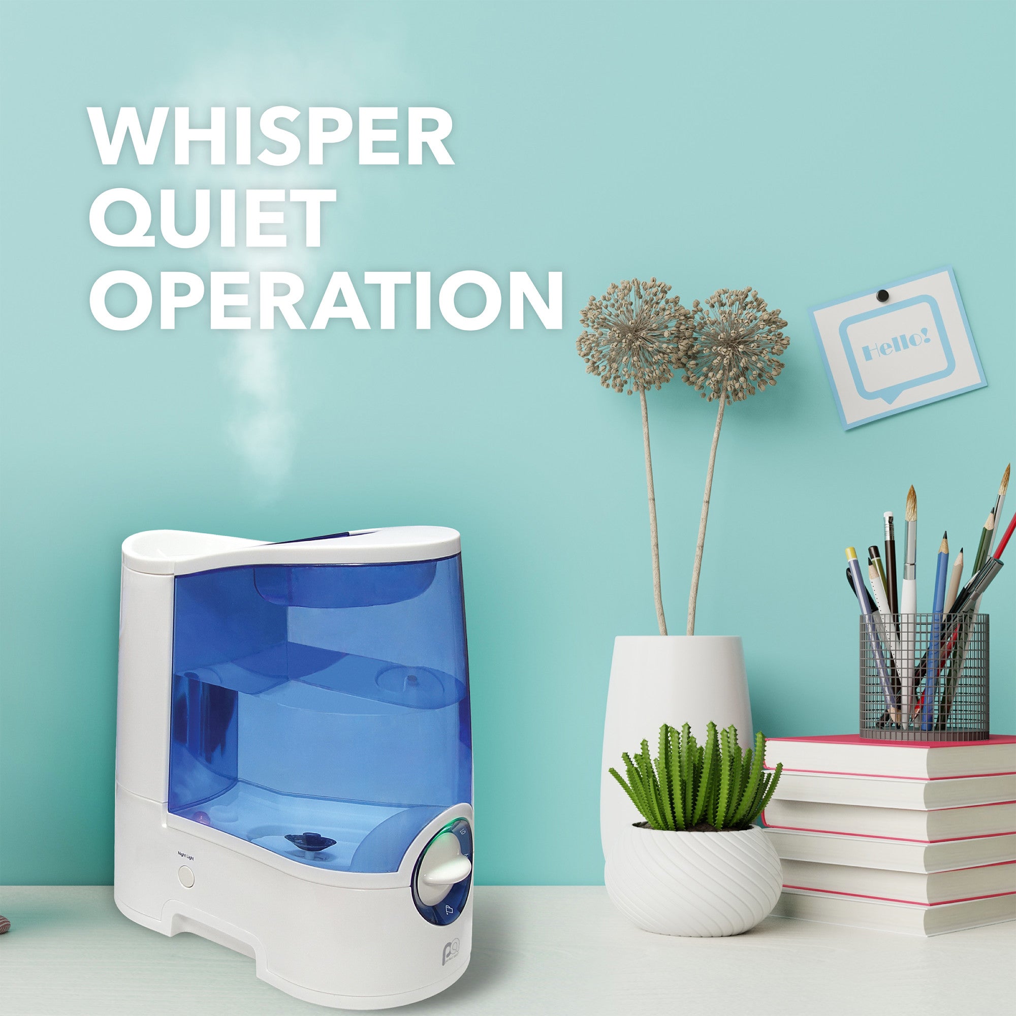 Perfect Aire 1.0 Gallon Warm Mist Humidifier with Permanent Active Carbon Filter