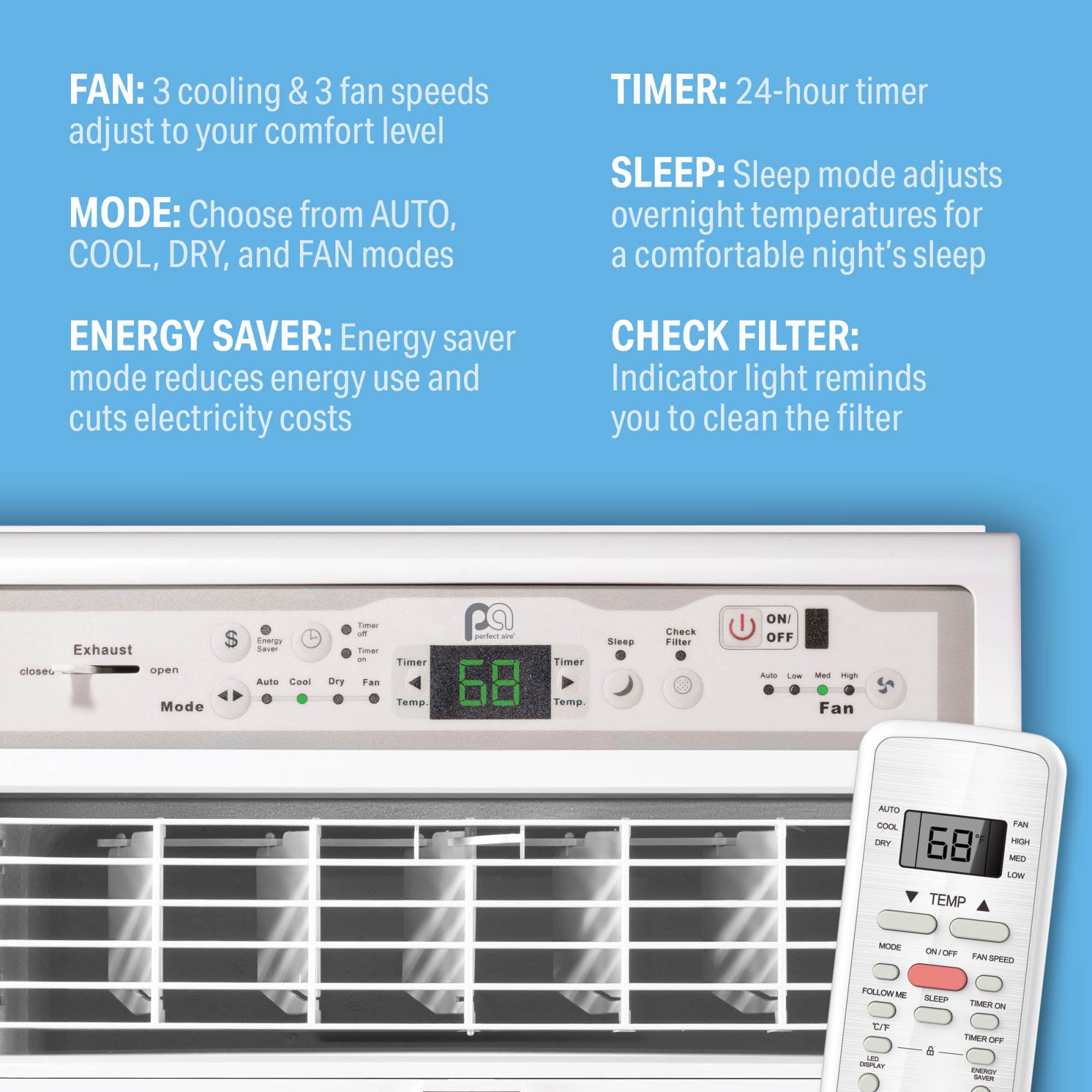 10,000 BTU Casement Air Conditioner Sliding/Crank-Out Window H: 23.5 x W: 14.75 x D: 21