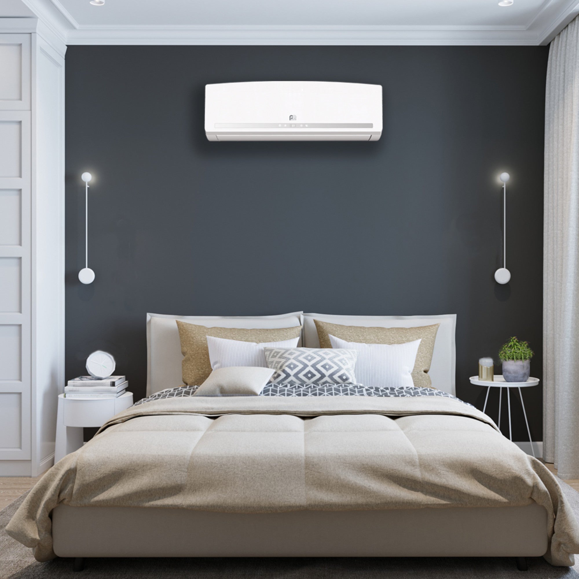 12,000 BTU Perfect Aire Quick Connect Mini-Split – DIY Heat Pump System for 500 sq ft, Energy Star, R454B