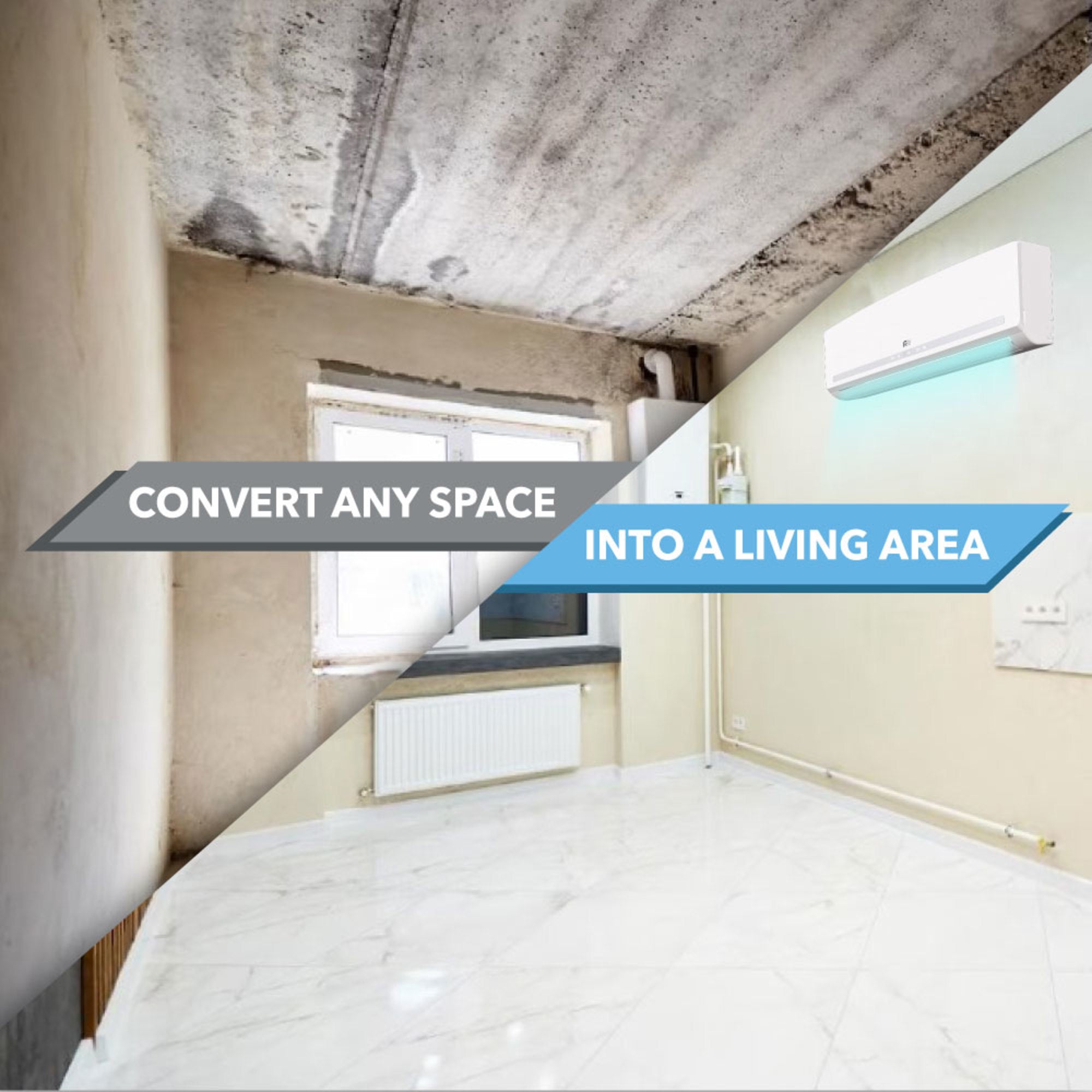 9,000 BTU Perfect Aire Quick Connect Mini-Split – DIY Heat Pump System for 350 sq ft, Energy Star, R454B