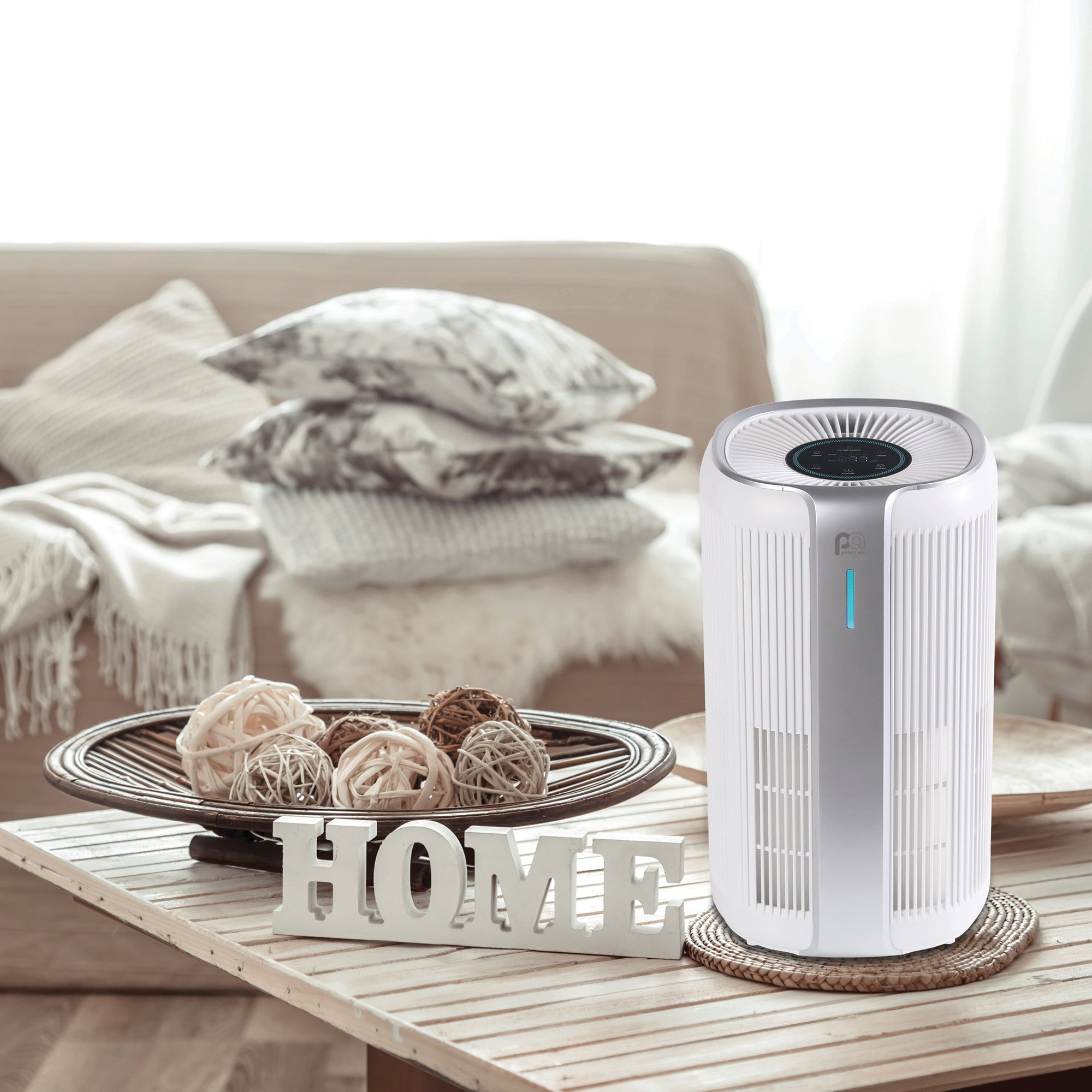 Perfect Aire 16″ H13 HEPA Air Purifier – Cleans Air in Medium Rooms up to 323 sq. ft., Real-Time PM2.5 Display